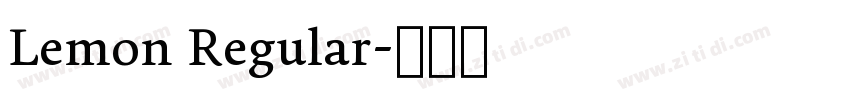 Lemon Regular字体转换